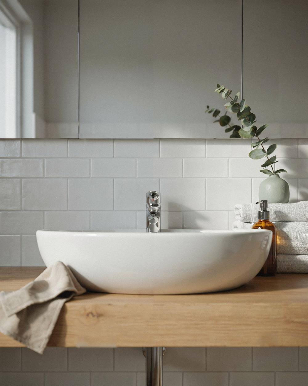 Clean, well-lit bathroom interior